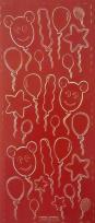 Opakowanie Stiker ażurowy 10x23cm czerwony