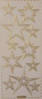 Opakowanie Stiker ażurowy 10x23cm transparentny złoty