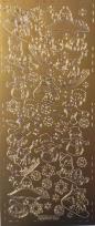 Opakowanie Stiker ażurowy 10x23cm złoty