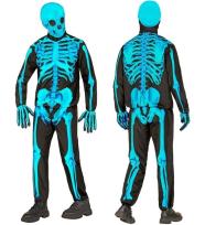 Opakowanie Strój szkielet neonowy niebieski rozm. 140