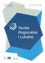 Okładka książki Studia Regionalne i Lokalne 4/2025
