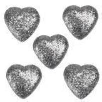 Opakowanie Styropianowe serca 19x19mm srebrne 50szt