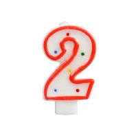 Opakowanie Świeczka cyferka 2 kropki