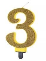 Opakowanie Świeczka urodzinowa brokatowa 3