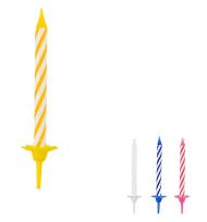 Opakowanie Świeczki na tort 6cm mix 24szt PARTY GO
