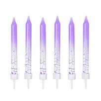 Opakowanie Świeczki urodzinowe fioletowe 6szt