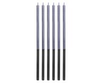 Opakowanie Świeczki urodzinowe Platinum niebieskie 14cm 6szt