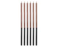 Opakowanie Świeczki urodzinowe różowo-złote 14,5cm 6szt