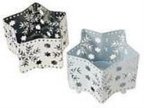 Opakowanie Świecznik gwiazda metalowa ażurowa MIX