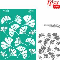 Opakowanie Szablon samoprzylepny wielokrotnego użytku liście miłorzębu 21x29.7cm