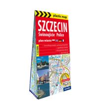 Okładka książki Szczecin Świnoujście Police foliowany plan miasta 1:22 000