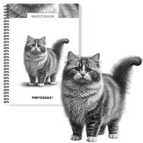 Opakowanie Szkicownik A4/50K na spirali - Kot