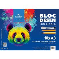 Opakowanie Szkicownik Mix Media A3 10ark. Niedźwiedź niebiesk