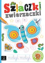Okładka książki Szlaczki zwierzaczki. Edukacyjna książeczka z naklejkami