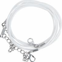 Opakowanie Sznurek do naszyjników z zapięciem biały 2szt