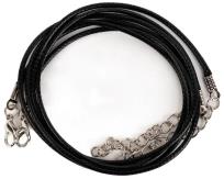 Opakowanie Sznurek do naszyjników z zapięciem czarny 2szt