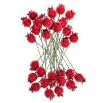 Opakowanie Szronione czerwone jagody 1,5cm 31szt