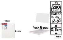 Opakowanie Tablica malarska 18x24x0,3cm 280G/m2 (6szt)