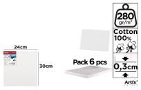 Opakowanie Tablica malarska 24x30x0,3cm 280G/m2 (6szt)