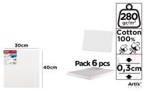 Opakowanie Tablica malarska 30x30x0,3cm 280G/m2 (6szt)