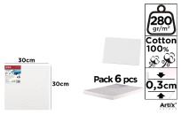 Opakowanie Tablica malarska 30x30x0,3cm 280G/m2 (6szt)