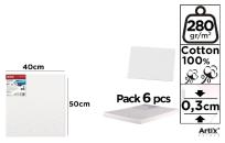 Opakowanie Tablica malarska 40x50x0,3cm 280G/m2 (6szt)