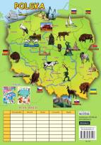 Okładka książki Tabliczka mnożenia + mapa Polski + plan lekcji