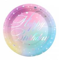 Opakowanie Talerz papierowy Happy Birthday 8szt PARTY GO