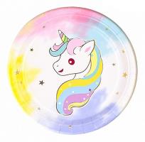 Opakowanie Talerz papierowy Unicorn 8szt PARTY GO