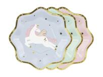 Opakowanie Talerzyki jednorożec 18x18cm 6szt
