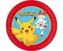 Opakowanie Talerzyki papierowe Pokemon 23cm 8szt