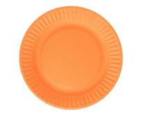 Opakowanie Talerzyki papierowe pomarańczowe 18cm 6szt