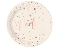 Opakowanie Talerzyki papierowe Rose Gold Party 23cm 8szt