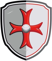 Opakowanie Tarcza rycerska z krzyżem maltańskim