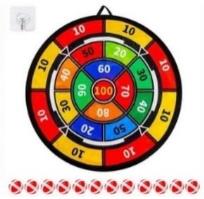 Opakowanie Tarcza z piłeczkami na rzep 12szt 76x76cm