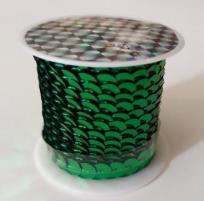 Opakowanie Taśma cekinowa metallic zielony 6mm 4mb