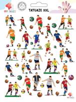 Opakowanie Tatuaże zmywalne dla dzieci Piłkarze XXL