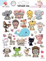 Opakowanie Tatuaże zmywalne dla dzieci Słodkie zwierzaki XXL