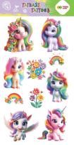 Opakowanie Tatuaże zmywalne Flower Unicorns 100x200mm Happy Color