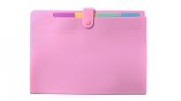 Opakowanie Teczka A4 PP harmonijkowa pastel różowy