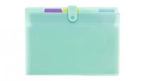 Opakowanie Teczka A4 PP harmonijkowa pastel zielony