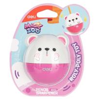 Opakowanie Temperówka 1 otwór z pojemnik Animals różowa