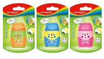 Opakowanie Temperówka plastikowa z gumką podwójna mix