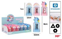 Opakowanie Temperówka z pojemnikiem - jednorożec/tęcza (24sz)