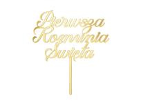 Opakowanie Topper akrylowy na tort złoty 16cm