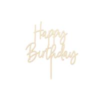 Opakowanie Topper drewniany Happy Birthday 16,5cm