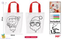 Opakowanie Torba świąteczna do malowania + flamastry - kotek