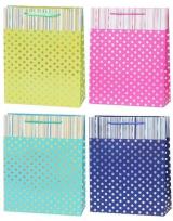 Opakowanie Torebka Lux 30x42x12cm kropki mix ROZETTE