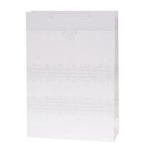 Opakowanie Torebka lux średnia (A5) brokat biała 18x23x10