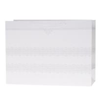 Opakowanie Torebka Lux z brokatem biała maxmax 55x40x20 (horyzont)